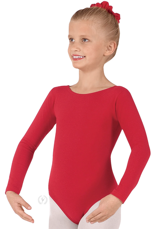 New Leotard Eurotard 10408 Long Sleeve Cotton Child Sizes