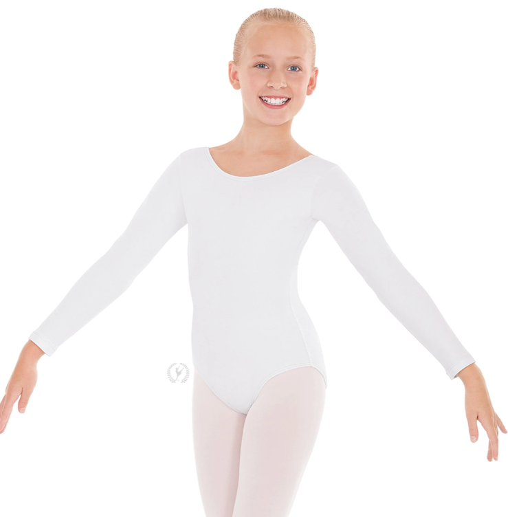 New Leotard Eurotard 10408 Long Sleeve Cotton Child Sizes