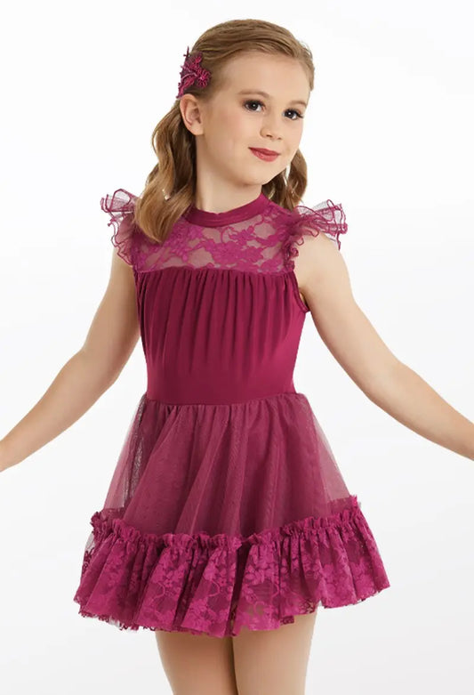 Pre-Owned Costume Weissman 10858 Large Child Plum Dress Lyrical