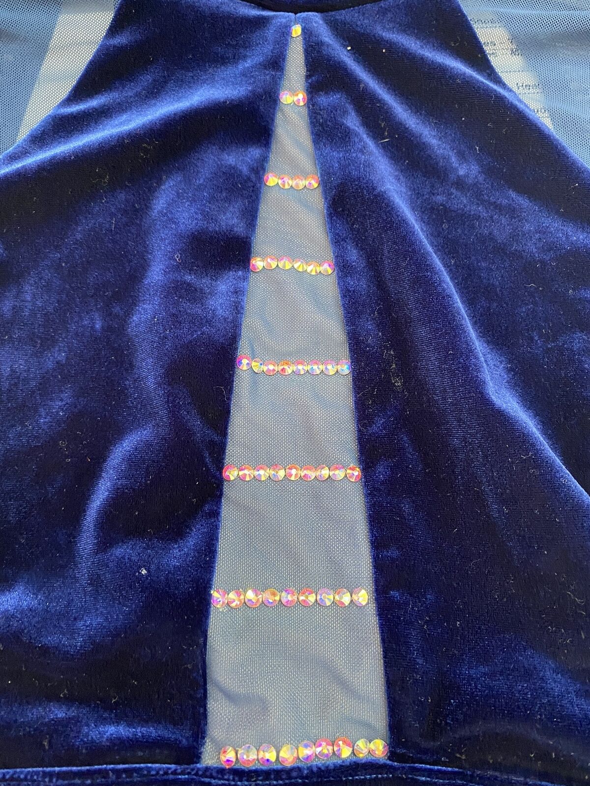 Pre-Owned Costume Weissman  V12240 XS Adult Blue 2 piece Contemporary Rhinestones