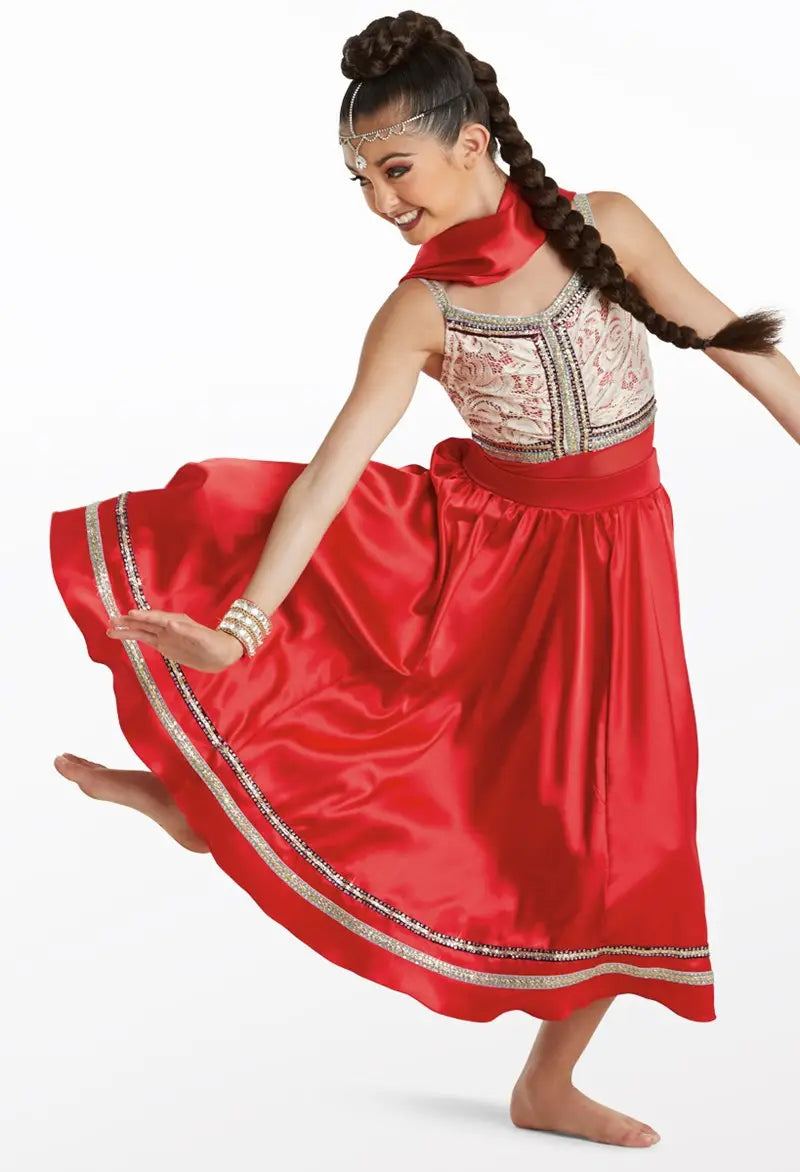 Pre-Owned Costume Weissman 11236 Large Child Red Jazz