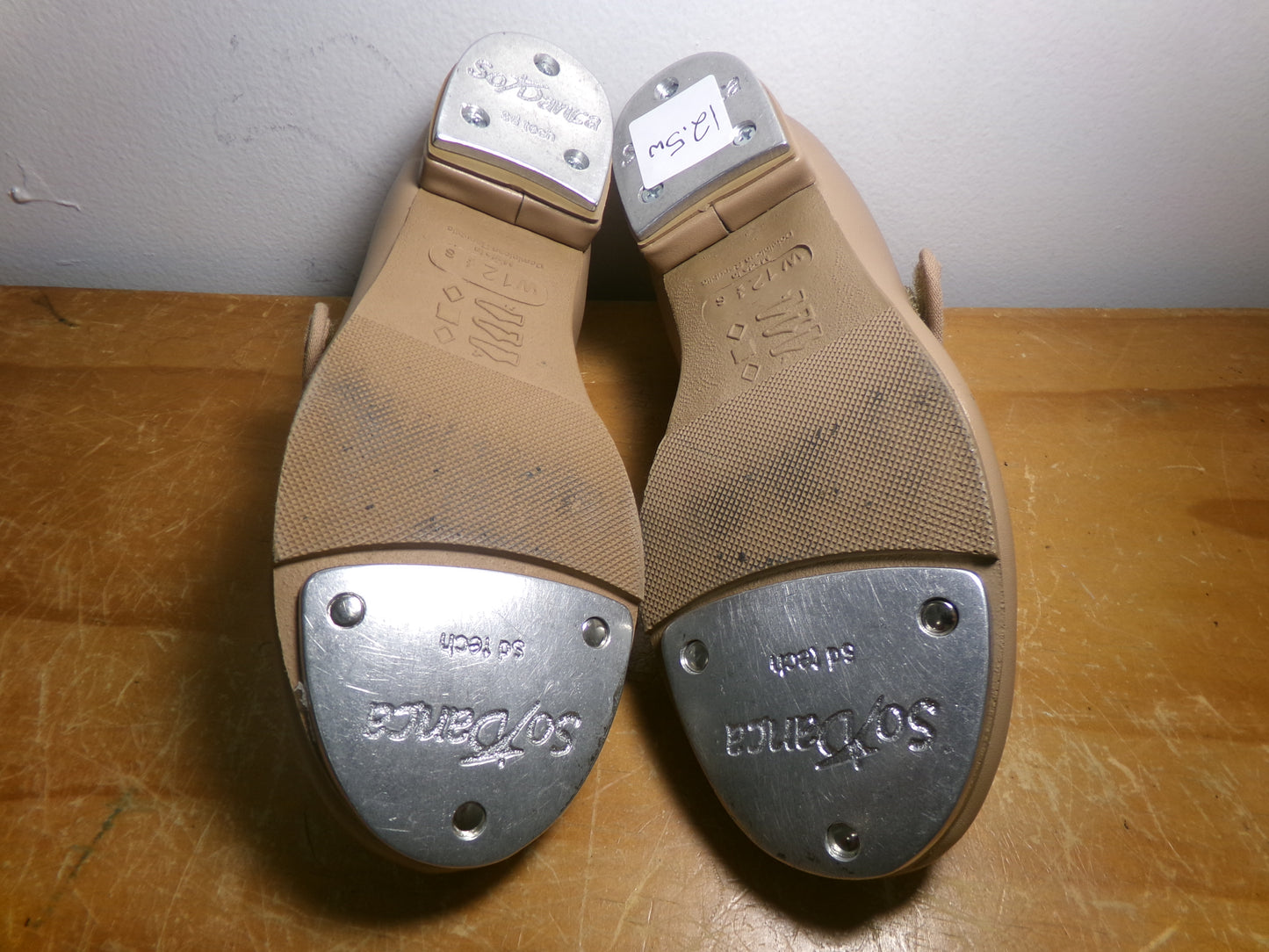 Dance Tan Tap Shoes SoDanca Child 12.5W Mary Jane Leather Loop Strap