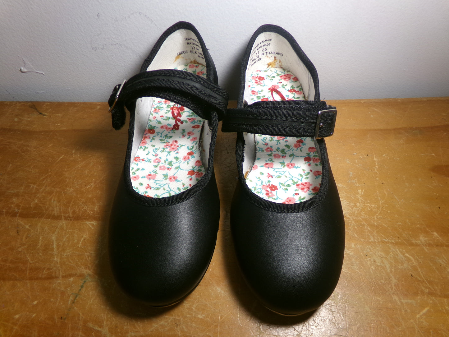 Dance Tap Shoes Capezio Kids 13M Mary Jane Leather Easy Strap Student