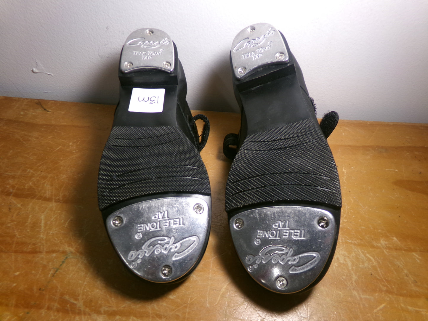 Dance Tap Shoes Capezio Kids 13M Mary Jane Leather Easy Strap Student