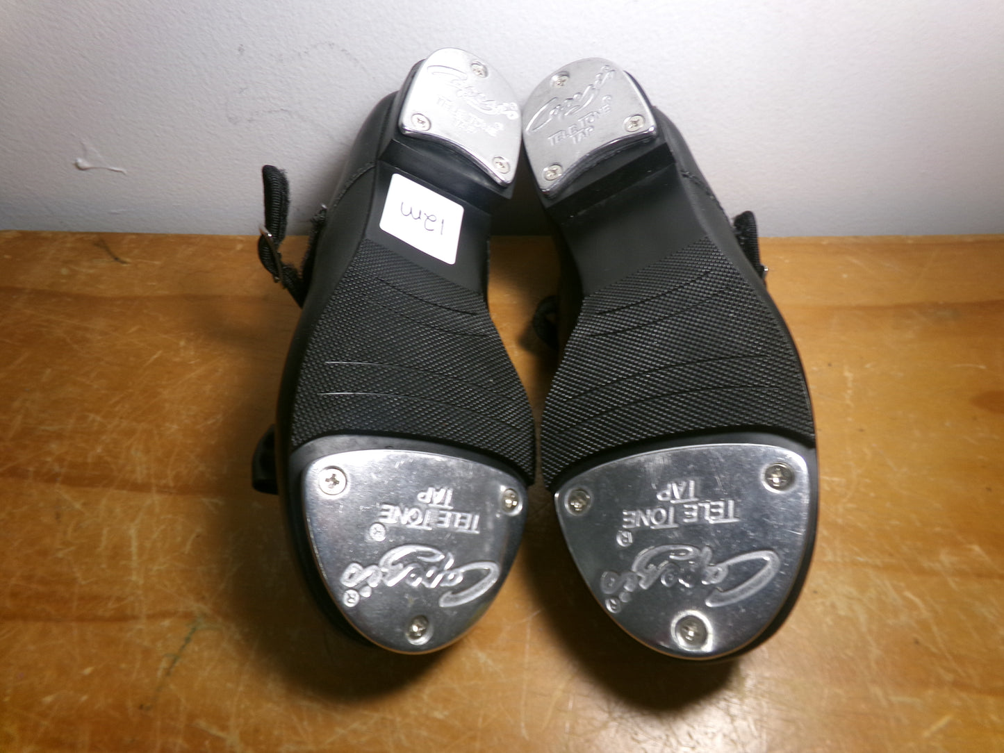 Dance Tap Shoes Capezio Kids 12M Mary Jane Leather Easy Strap Student