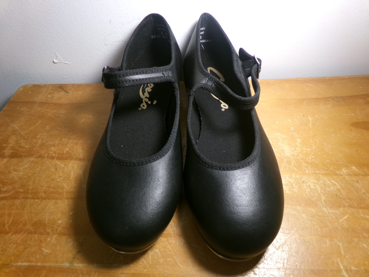 Dance Tap Shoes Capezio Adult 6M Black Mary Jane Leather Buckle Student