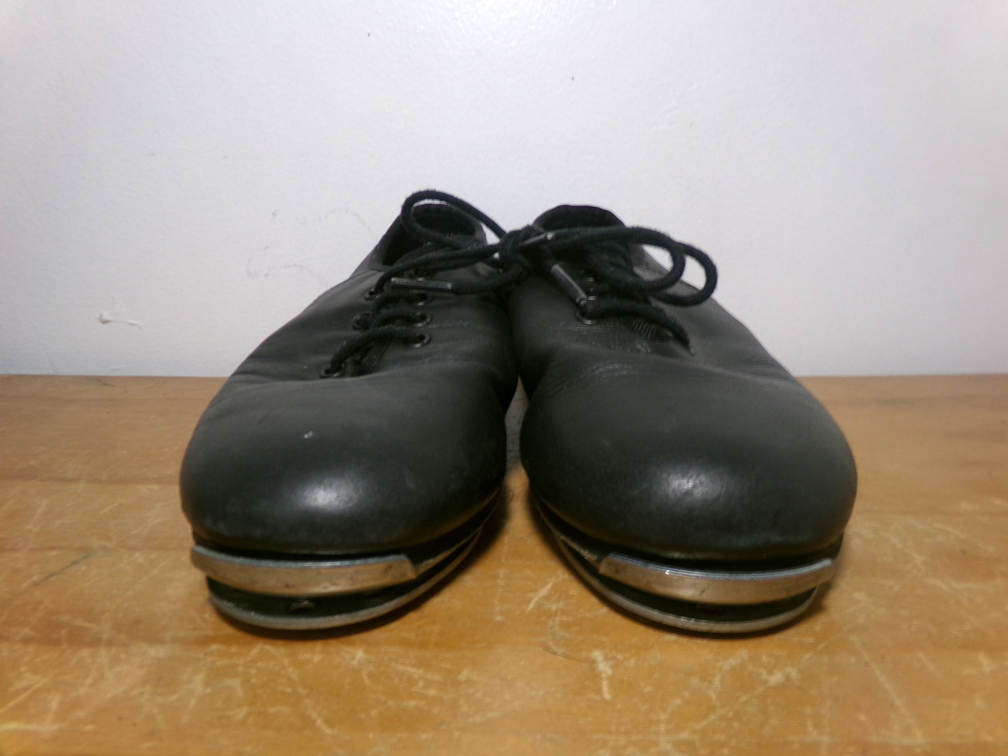 Pre-Owned Split Sole Buck Clogging Shoes Dancing Fair Kids 2.5M Black Oxford Leather