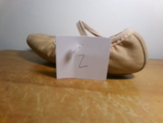 Dance Ballet Shoes Revolution Child 2M Leather Split Sole Stretch