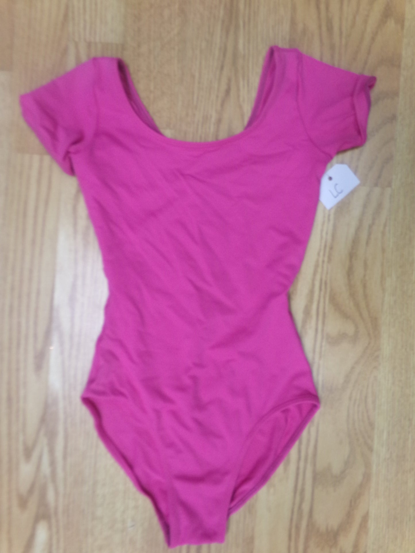 Dance Leotard So Danca Pink Large Child Leotard Mesh Cap Lycra Jazz