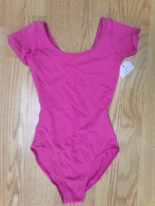 Dance Leotard So Danca Pink Large Child Leotard Mesh Cap Lycra Jazz