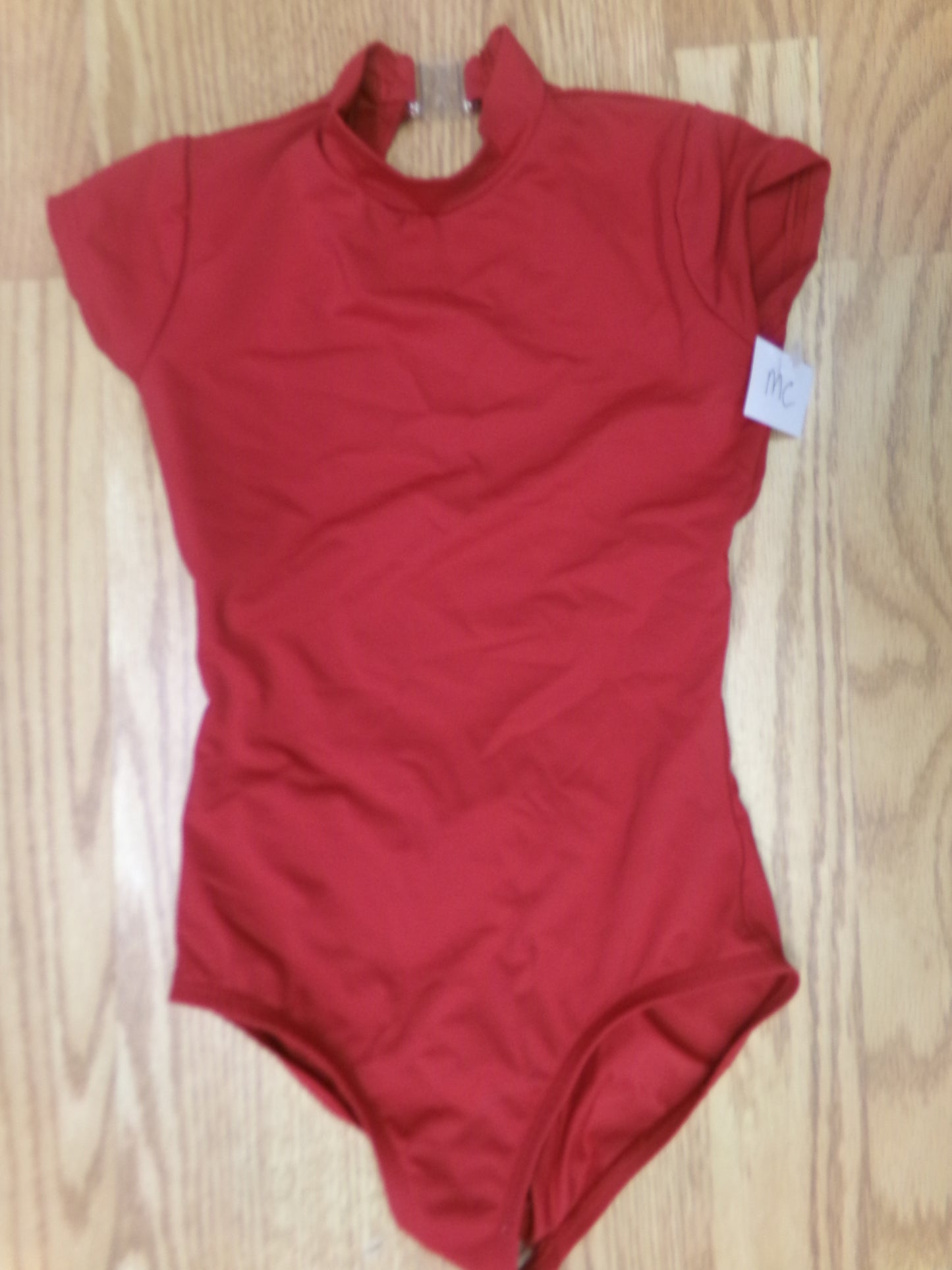 Pre-Owned Leotard Bal Togs Dark Red Medium Child Jazz Ballet OPen Back