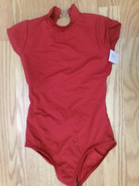 Pre-Owned Leotard Bal Togs Dark Red Medium Child Jazz Ballet OPen Back
