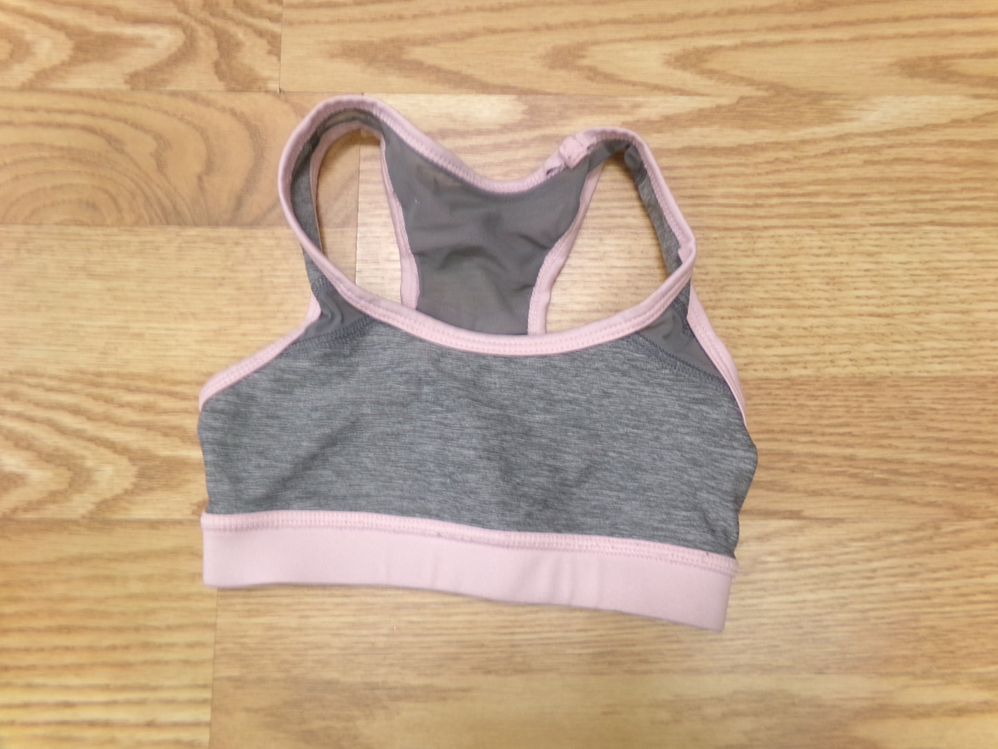 Pre-Owned Sports Bra Top Avia X-Small Child Pink Gray Jazz Cheer Gymnastics