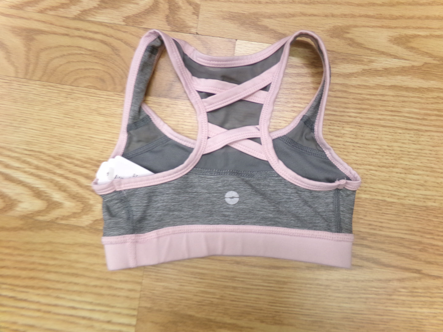 Pre-Owned Sports Bra Top Avia X-Small Child Pink Gray Jazz Cheer Gymnastics