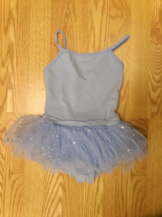 Dance Leotard Dress Tutu Lt Blue Sparkle Medium Child Ballet Tap