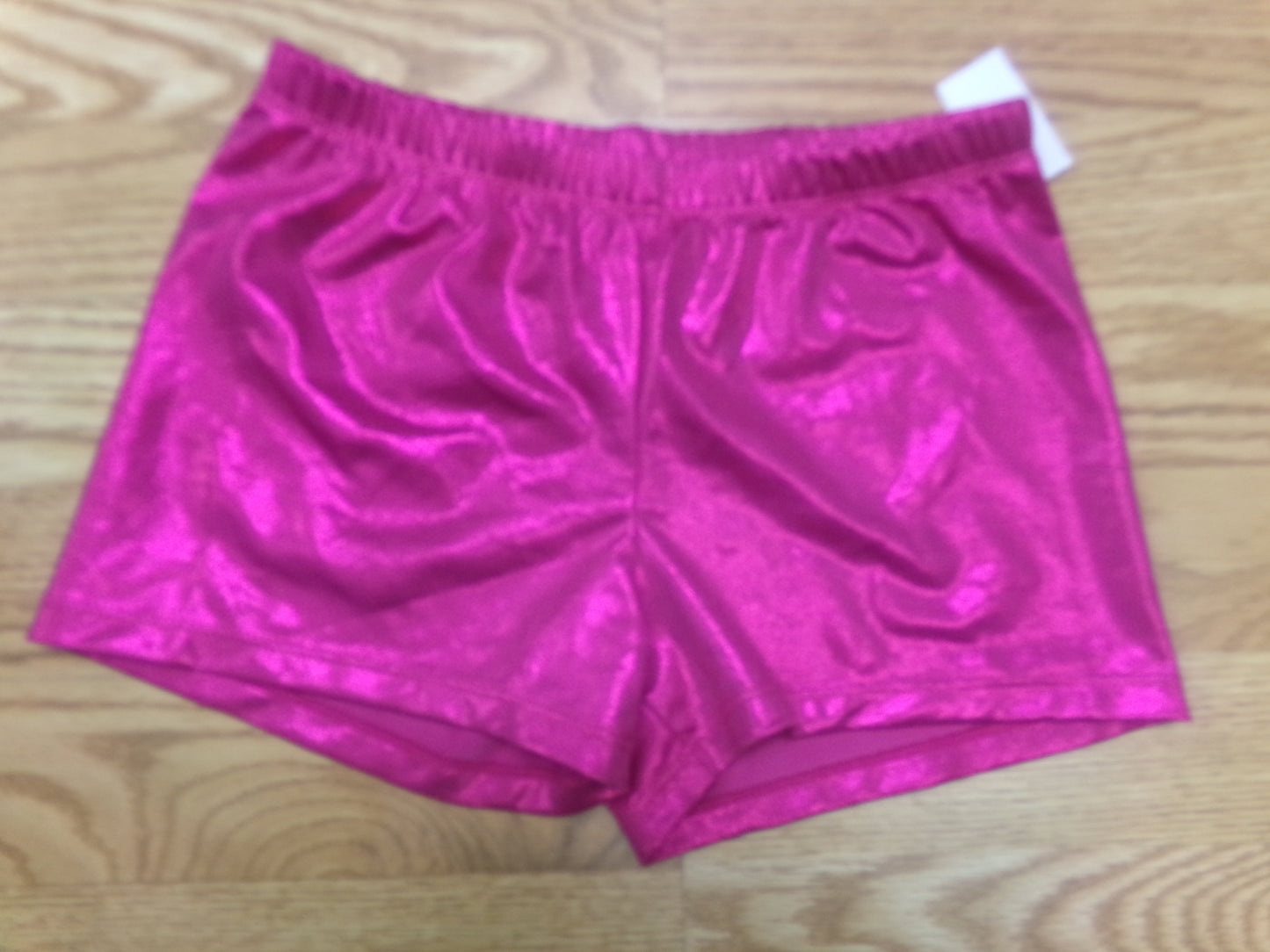 Dance Shorts XXL Child Pink Metallic Jazz Acro Gymnastics Shorts
