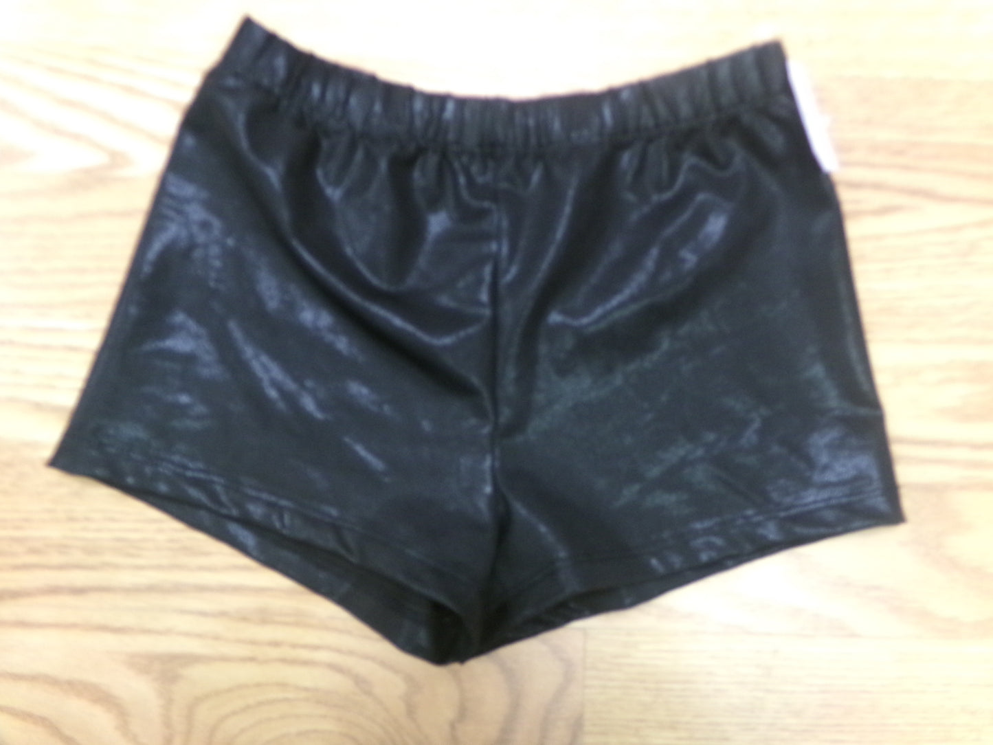 Dance Short  Large Child Black Metallic Jazz Acro Gymnastics Shorts