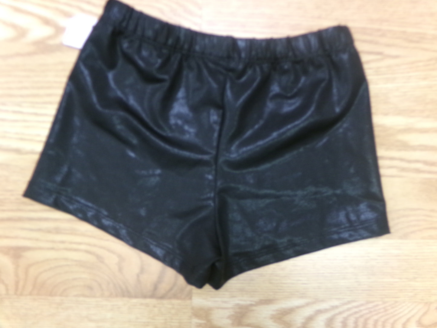 Dance Short  Large Child Black Metallic Jazz Acro Gymnastics Shorts