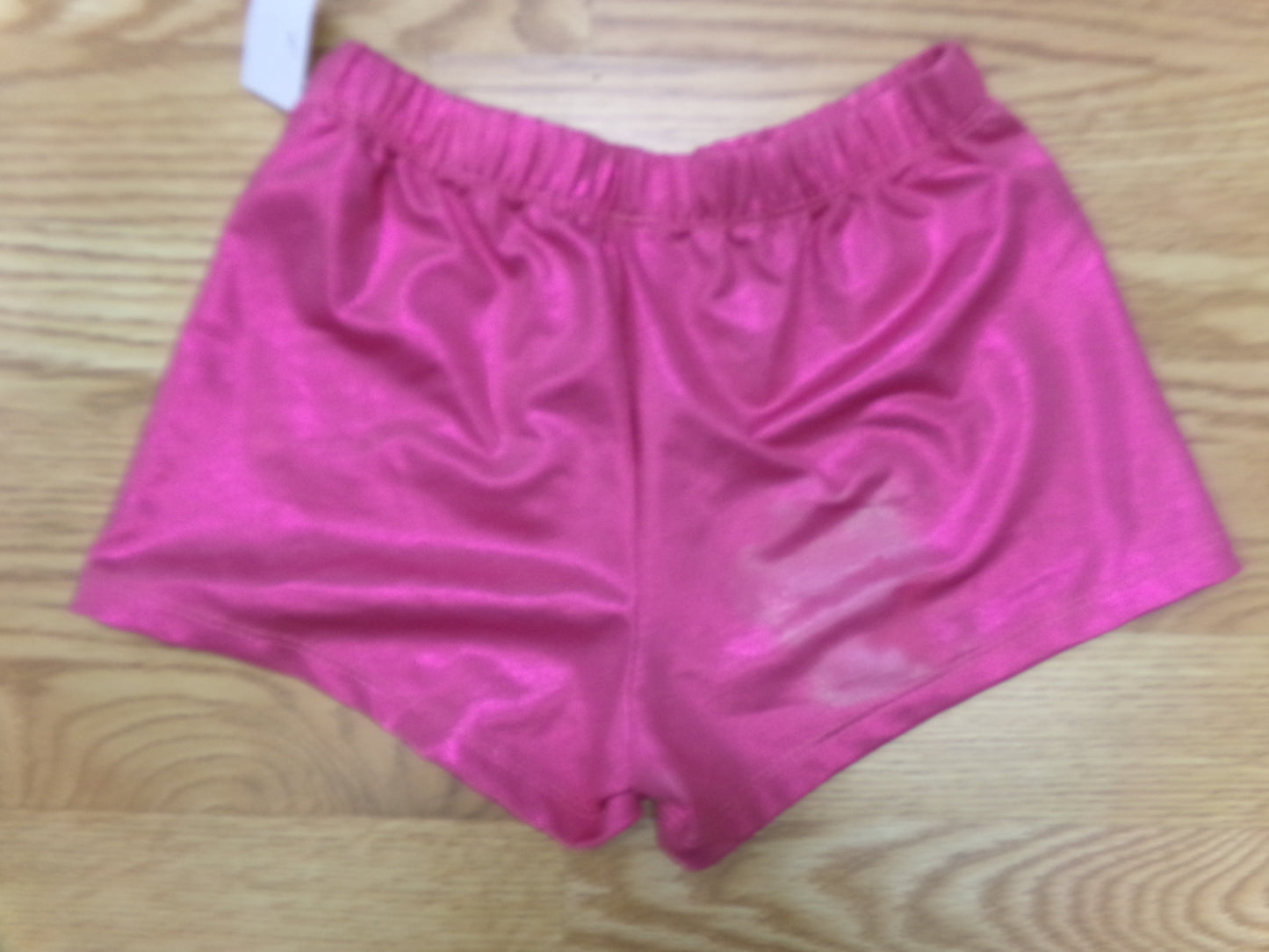Dance Shorts Large Child Pink Metallic Jazz Acro Gymnastics Shorts
