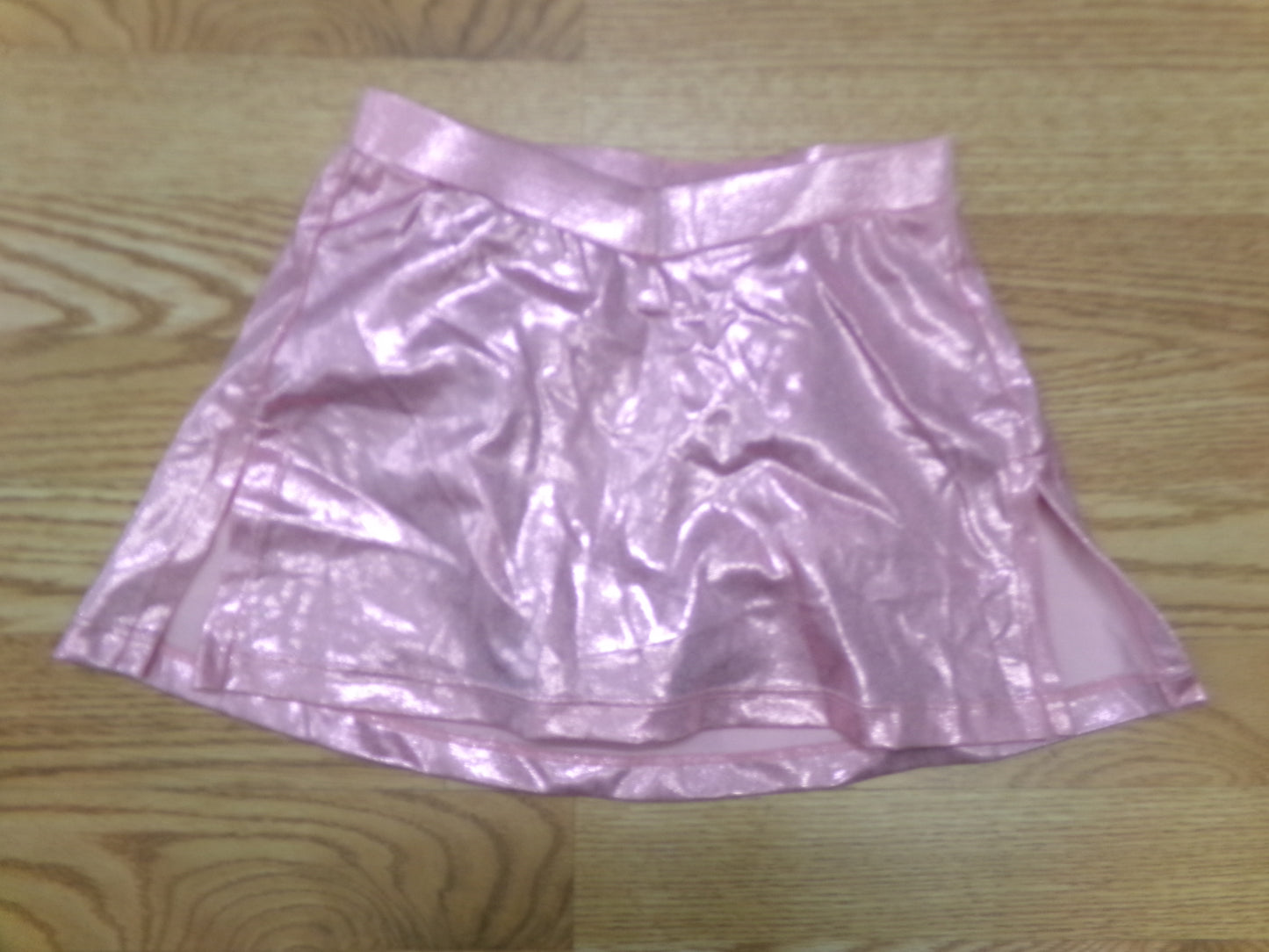 Dance Skirt Medium Child Pink Metallic Jazz Acro Gymnastics Skirt