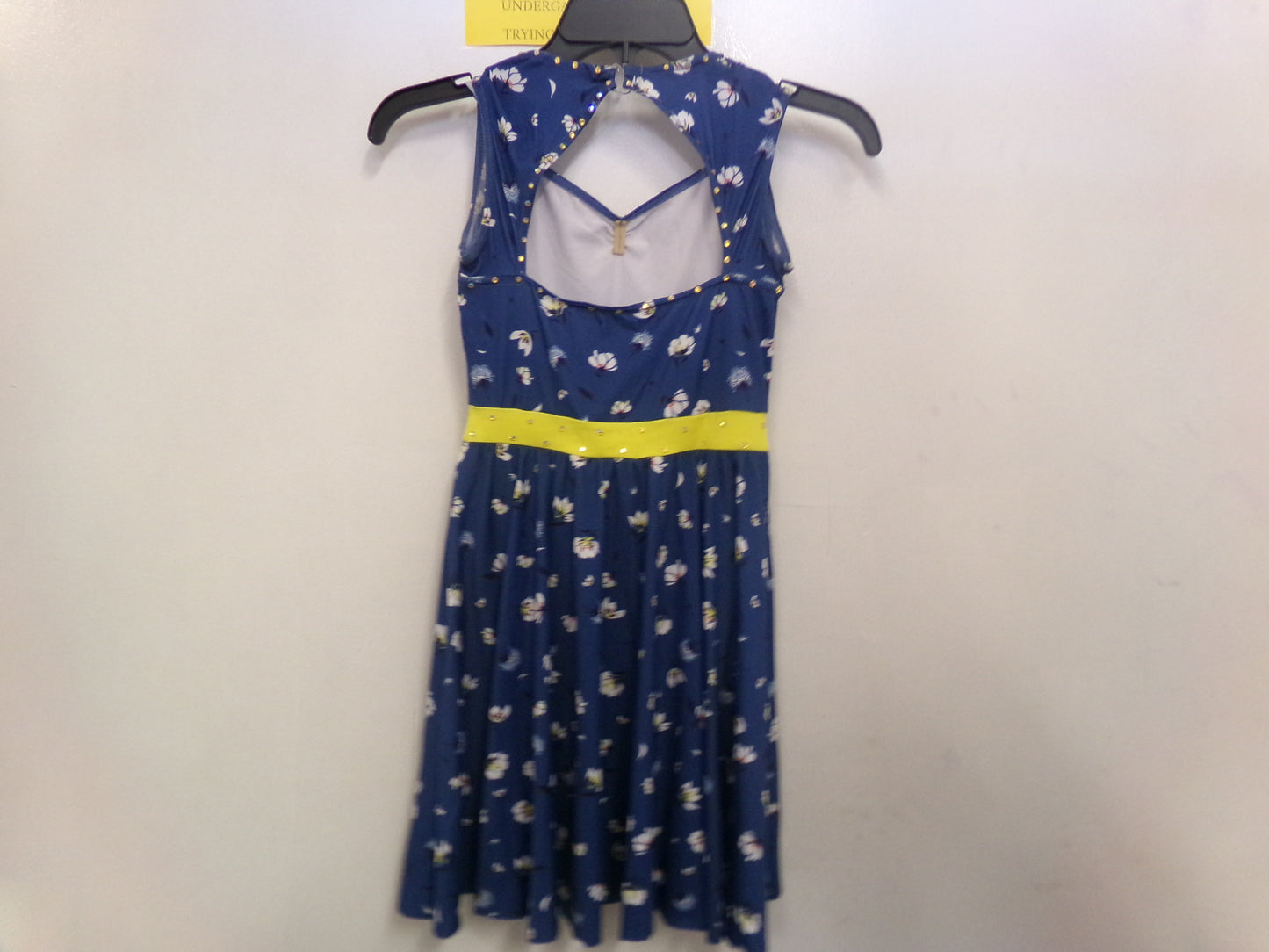 Pre-Owned Costume Weissman 11865 Medium Child Blue Dress Jazz Rhinestones