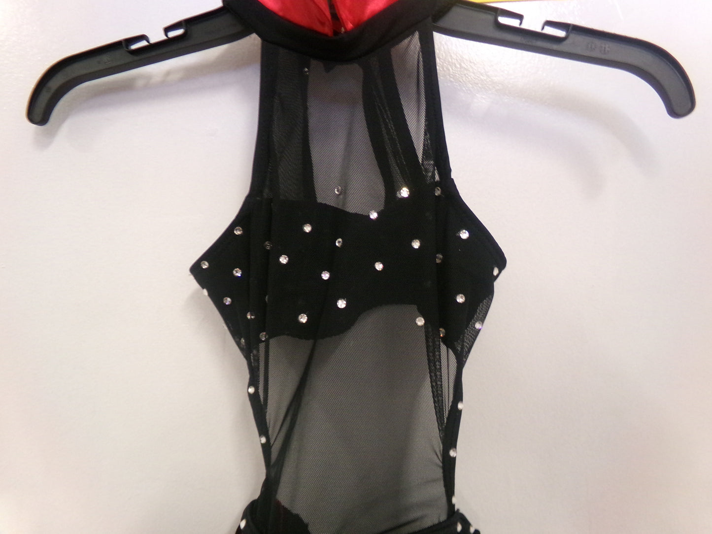 Pre-Owned Costume Weissman  D11118 Intermediate Child Red Fringe Jazz Latin Rhinestones
