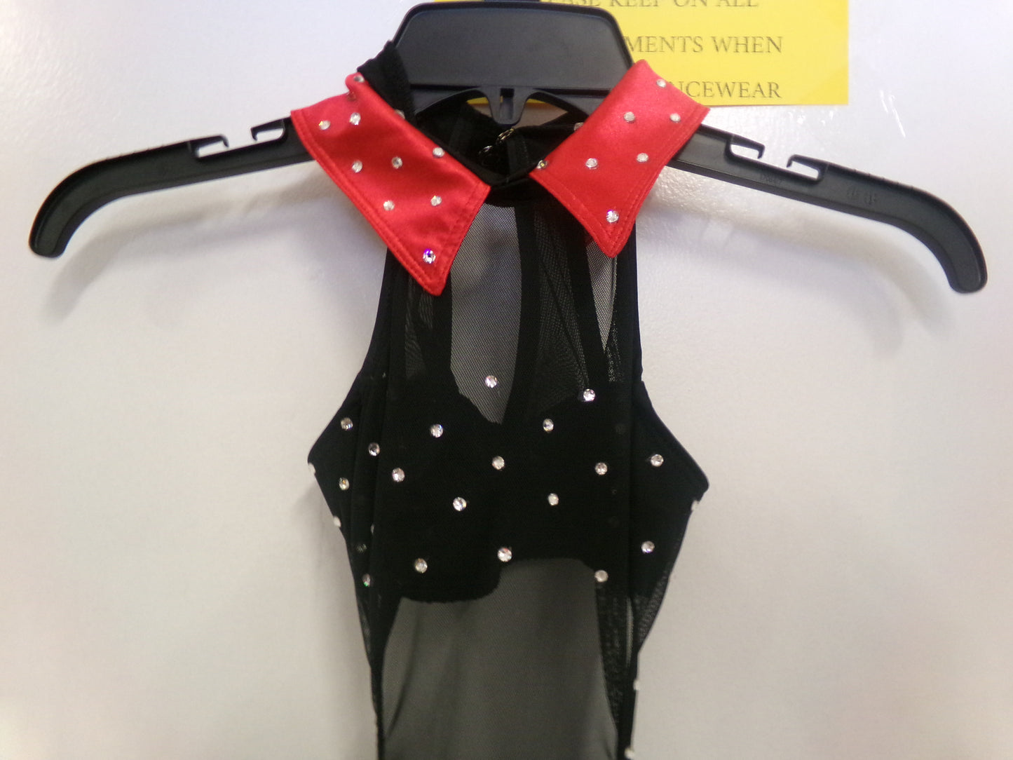 Pre-Owned Costume Weissman  D11118 Intermediate Child Red Fringe Jazz Latin Rhinestones