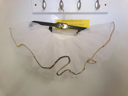 Pre-Owned Costume Gallery Tutu 17202 Small Child White Gold Ballet Tap Dress up