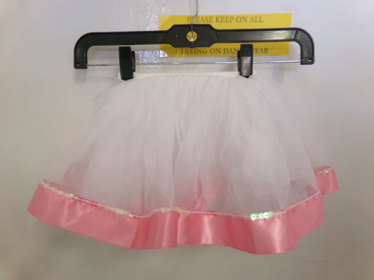 Pre-Owned Costume Gallery Tutu 19333 Small Child White Pink Ballet Tap Dress up