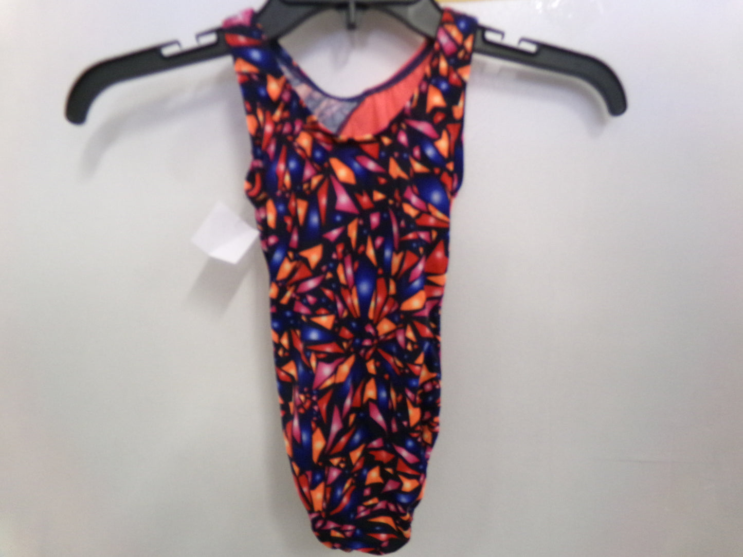 Pre-Owned Leotard Snowflake Small Child Stained Glass Print Gymnastics