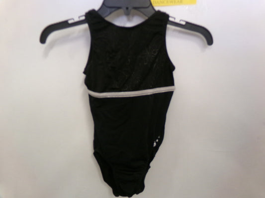 Pre-Owned Gymnastics Leotard Gk Elite Medium Child Black Acro Tumbling