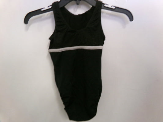 Pre-Owned Gymnastics Leotard Gk Elite Medium Child Black Acro Tumbling