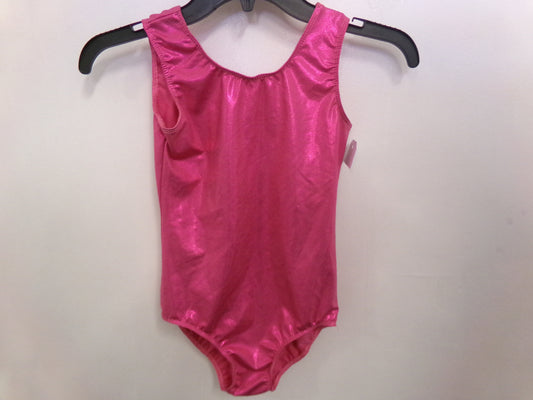 Pre-Owned Tank Leotard Large Child Metallic Pink Ballet