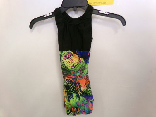 Pre-Owned Gymnastics Biketard Motionwear Intermediate Child Multicolor Acro Tumbling