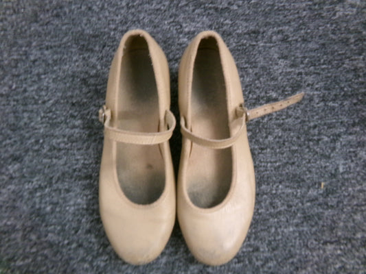 Dance Tap Shoes Bloch Adult 5M Tan Mary Jane Leather Buckle