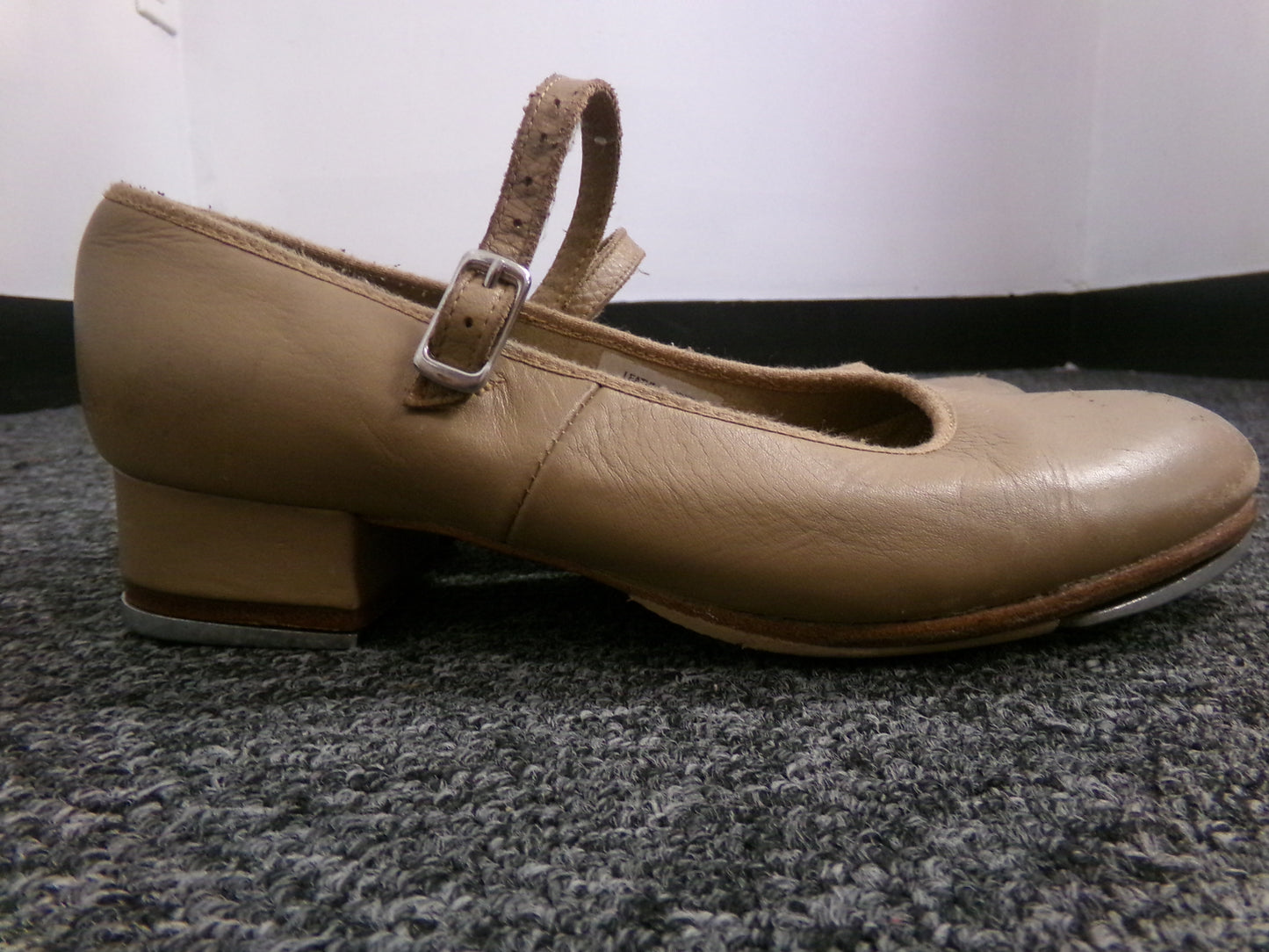 Dance Tap Shoes Bloch Adult 5M Tan Mary Jane Leather Buckle