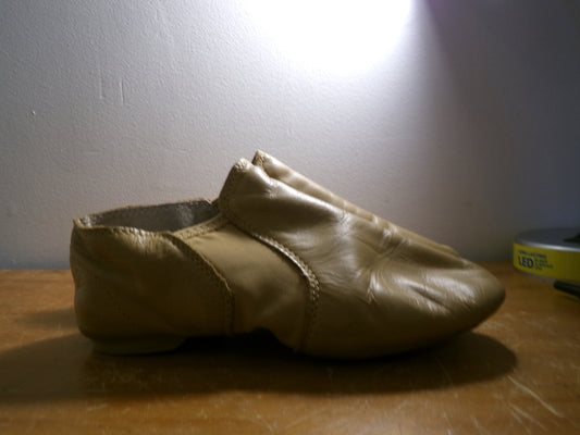 Pre-Owned Jazz Shoes Revolution 656 Kid 4M Tan Pull On Leather Split Sole