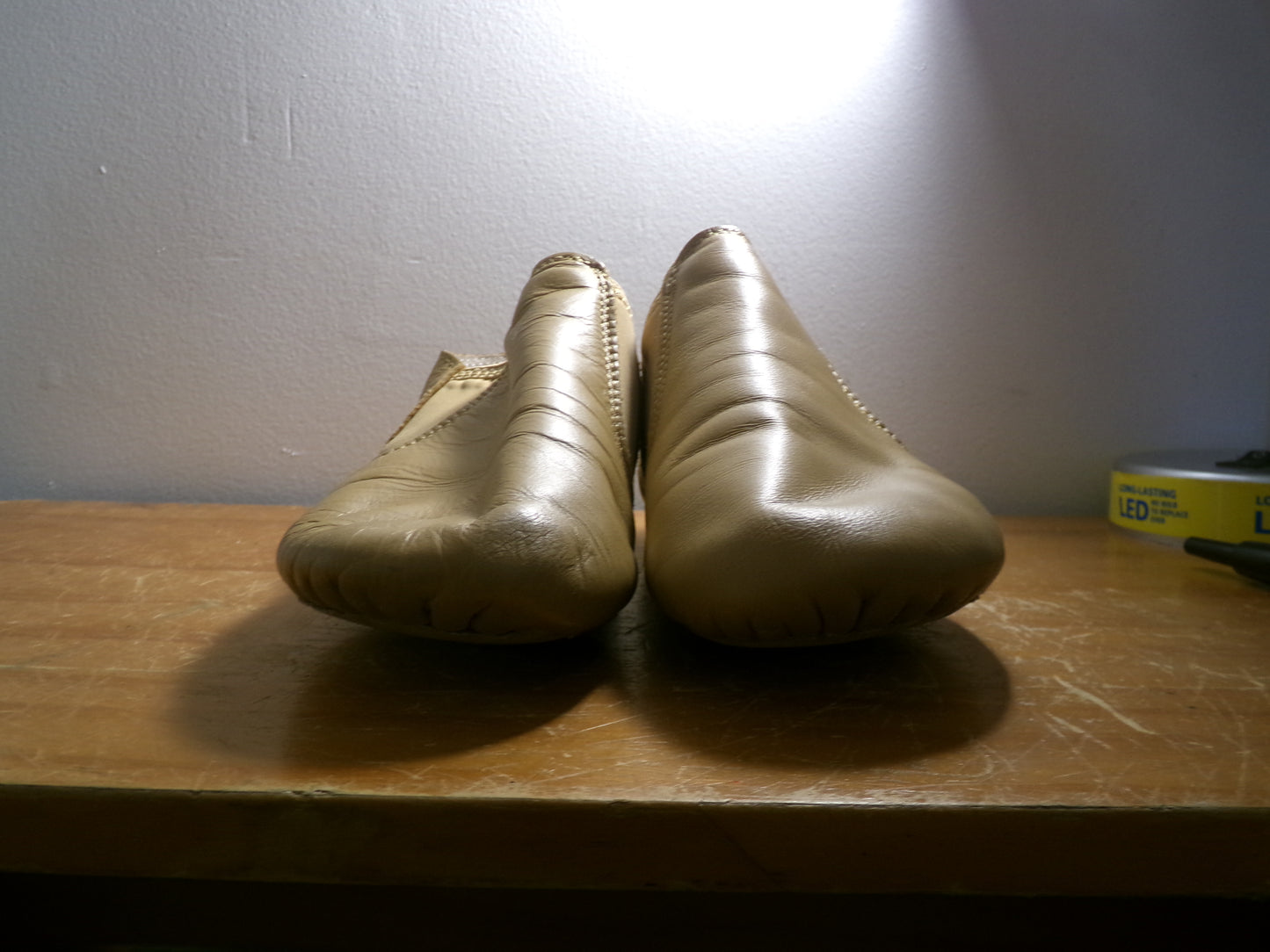 Pre-Owned Jazz Shoes Revolution 656 Kid 4M Tan Pull On Leather Split Sole