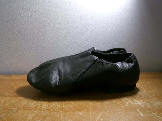Pre-Owned Jazz Shoes So Danca JZ43 Child 4W Black Pull On Leather Split