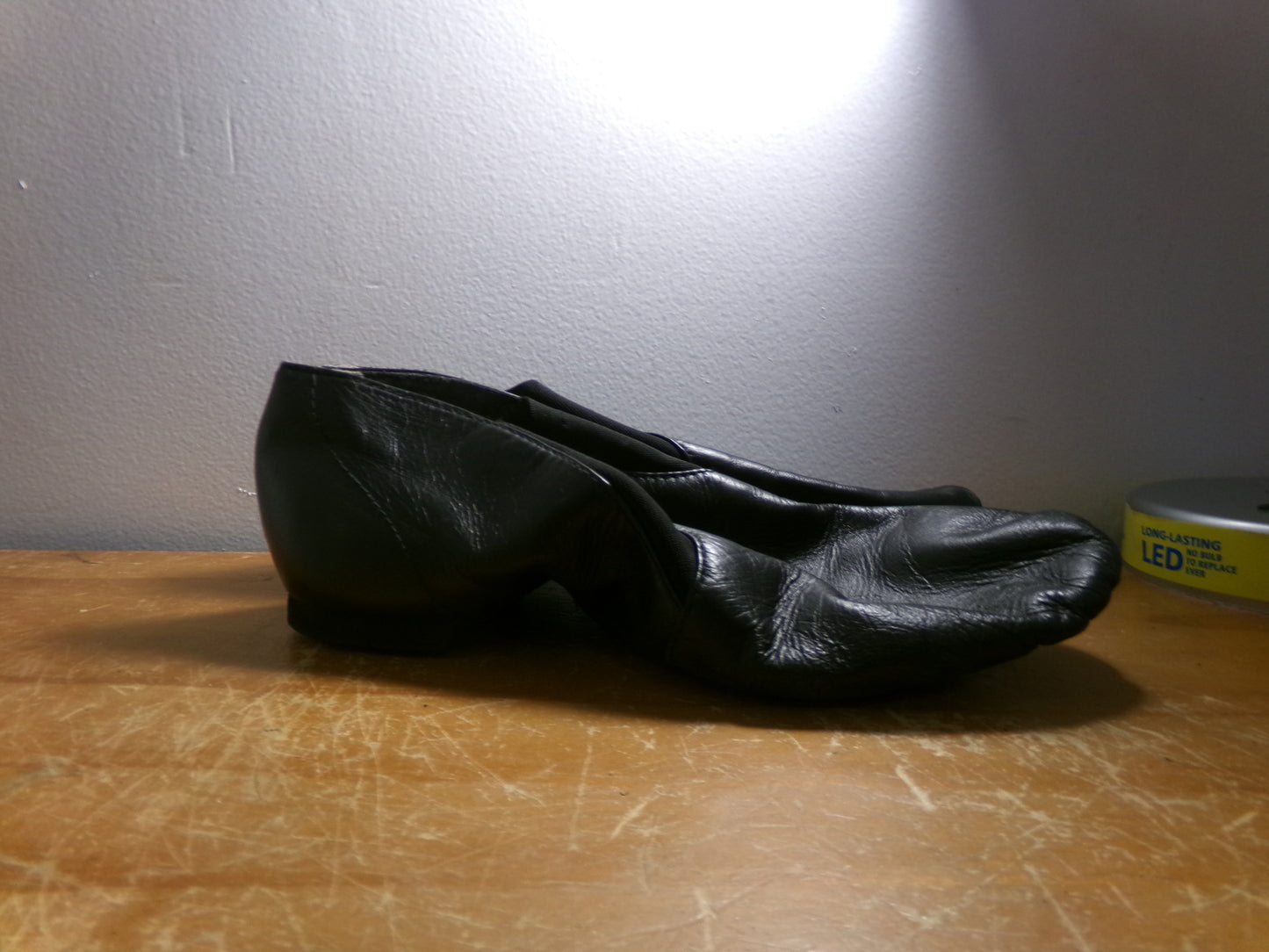 Pre-Owned Jazz Shoes Bloch 5.5M Adult Black Leather Slip On Split Sole