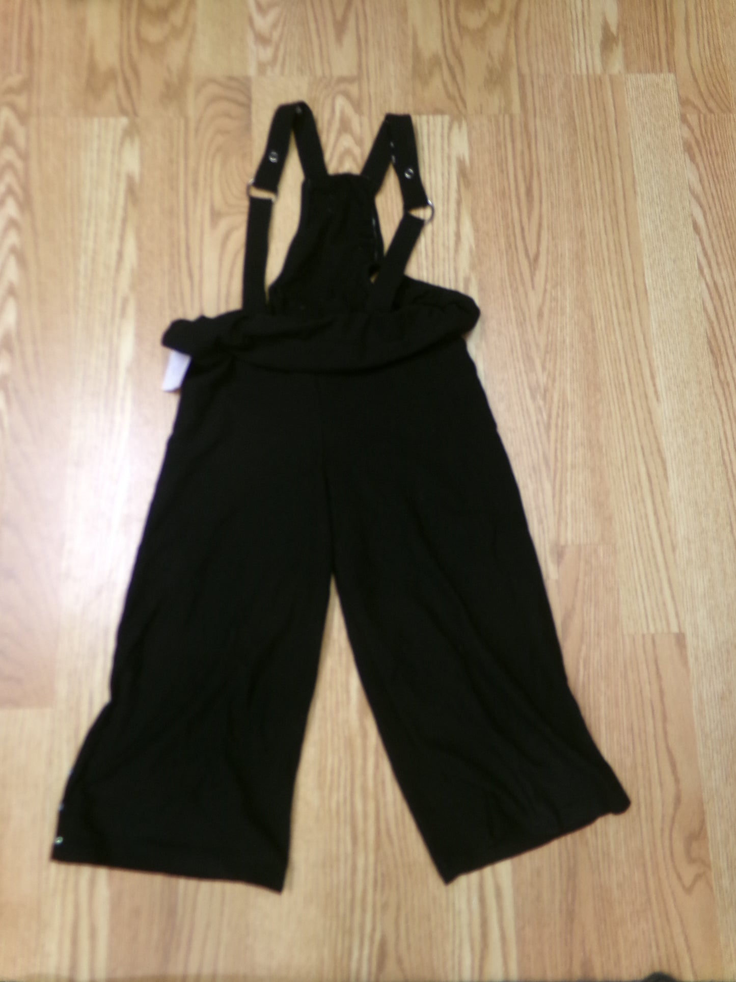 Pre-Owned Costume Medium Child Black Kelle Jazz Tap Romper/overalls
