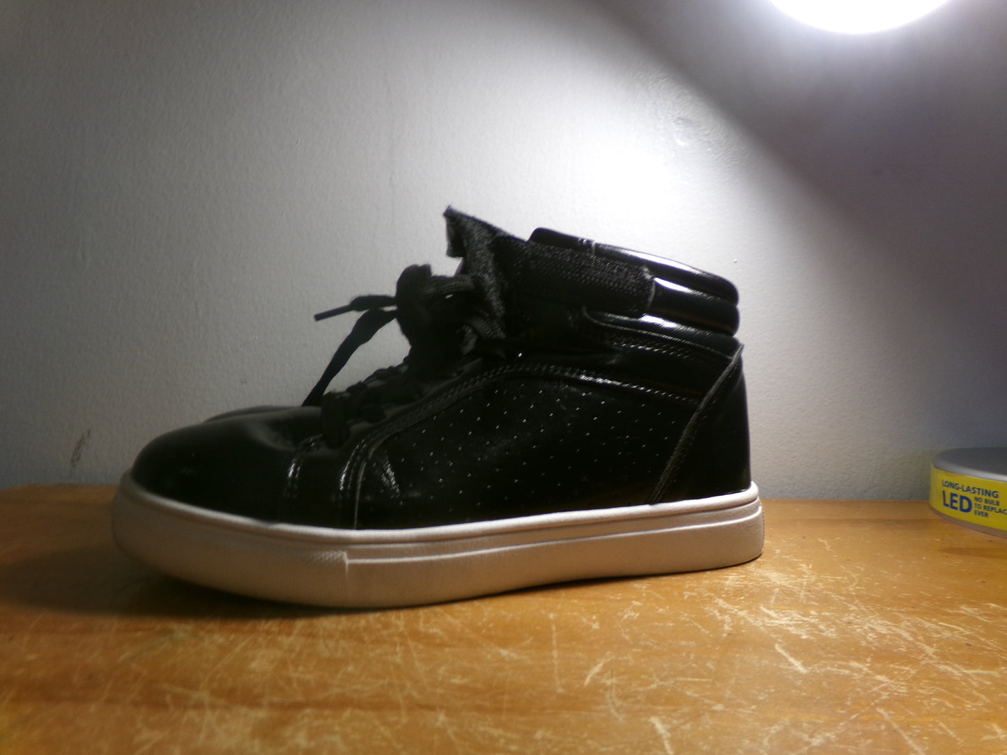 Pre-Owned Hip Hop Shoes Weissman Kids 1YM Sneakers Vinyl Black