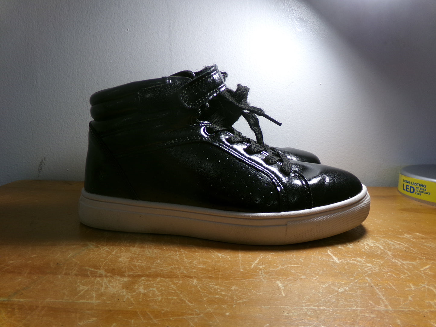 Pre-Owned Hip Hop Shoes Weissman Kids 1YM Sneakers Vinyl Black