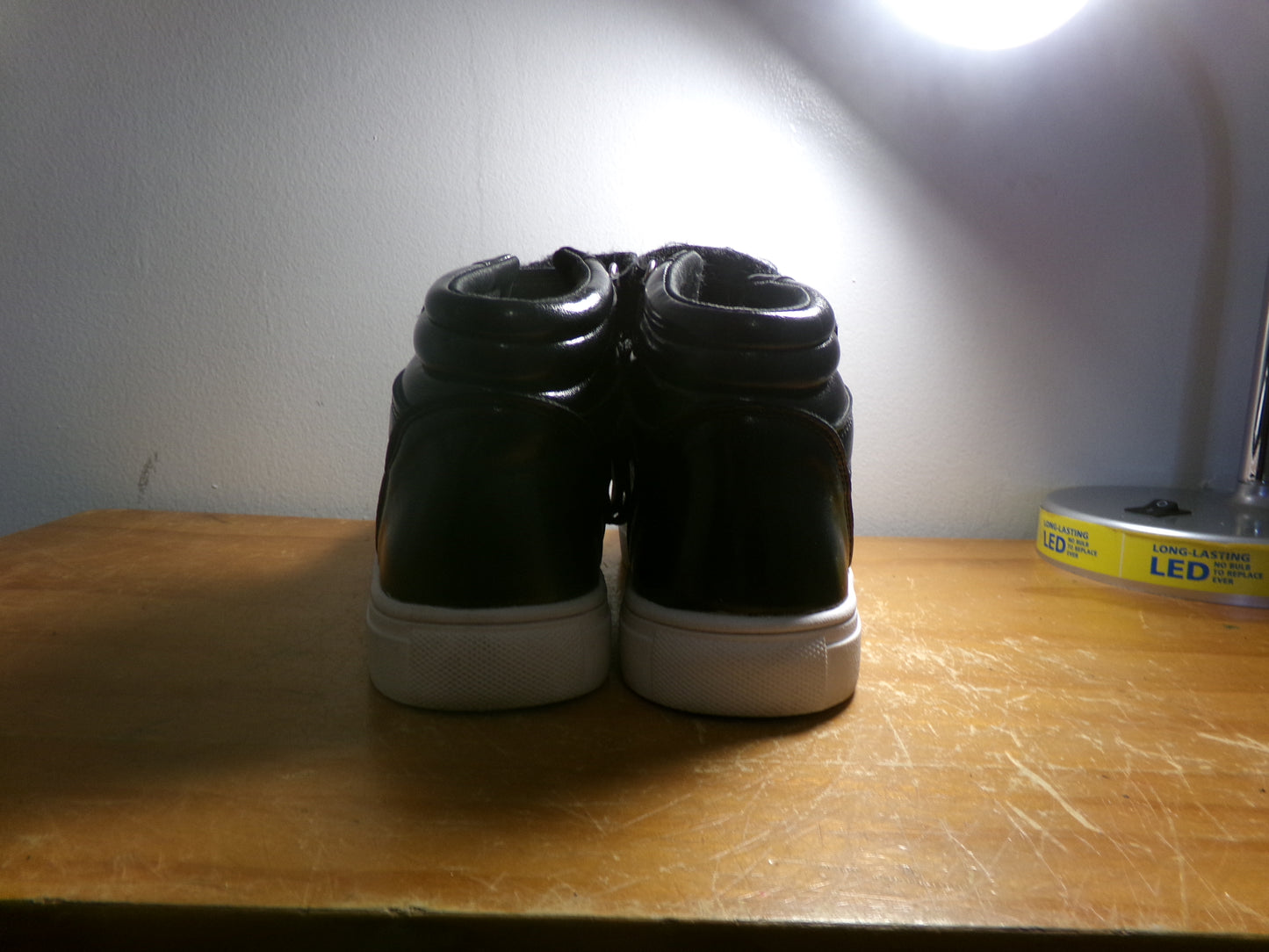 Pre-Owned Hip Hop Shoes Weissman Kids 1YM Sneakers Vinyl Black
