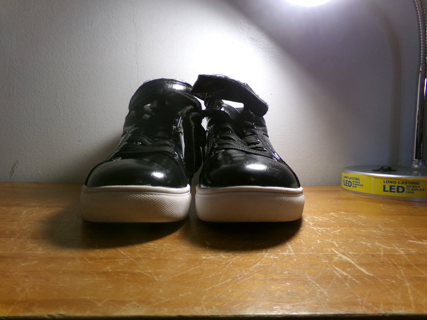 Pre-Owned Hip Hop Shoes Weissman Kids 1YM Sneakers Vinyl Black