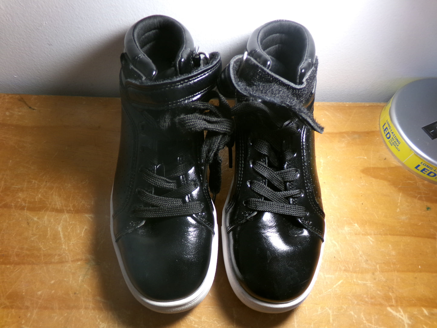 Pre-Owned Hip Hop Shoes Weissman Kids 1YM Sneakers Vinyl Black