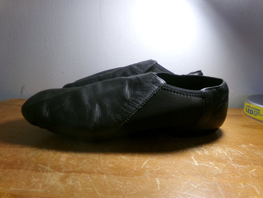 Pre-Owned Jazz Shoes So Danca JZ43 Adult 9M Black Pull On Leather Split