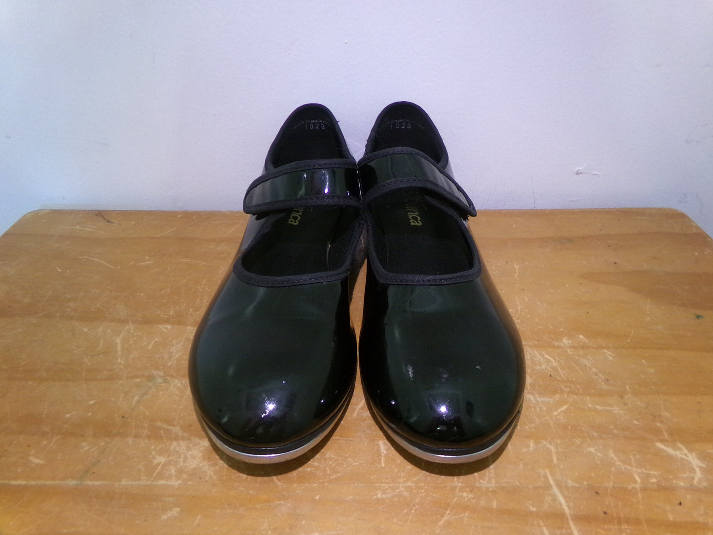 Pre-Owned Tap Shoes Youth 6M Black So Danca Mary Jane Leather Loop Strap
