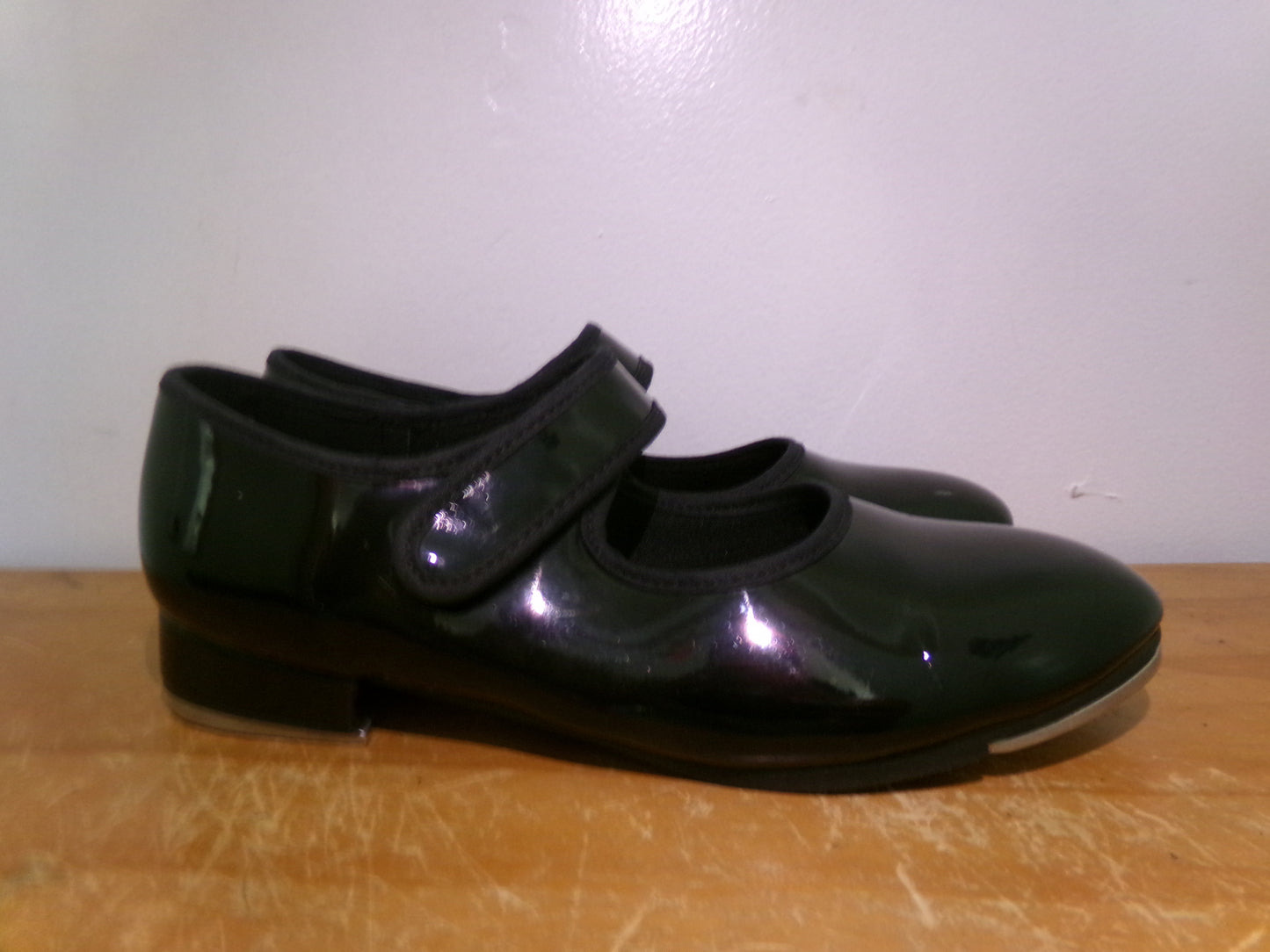 Pre-Owned Tap Shoes Youth 6M Black So Danca Mary Jane Leather Loop Strap