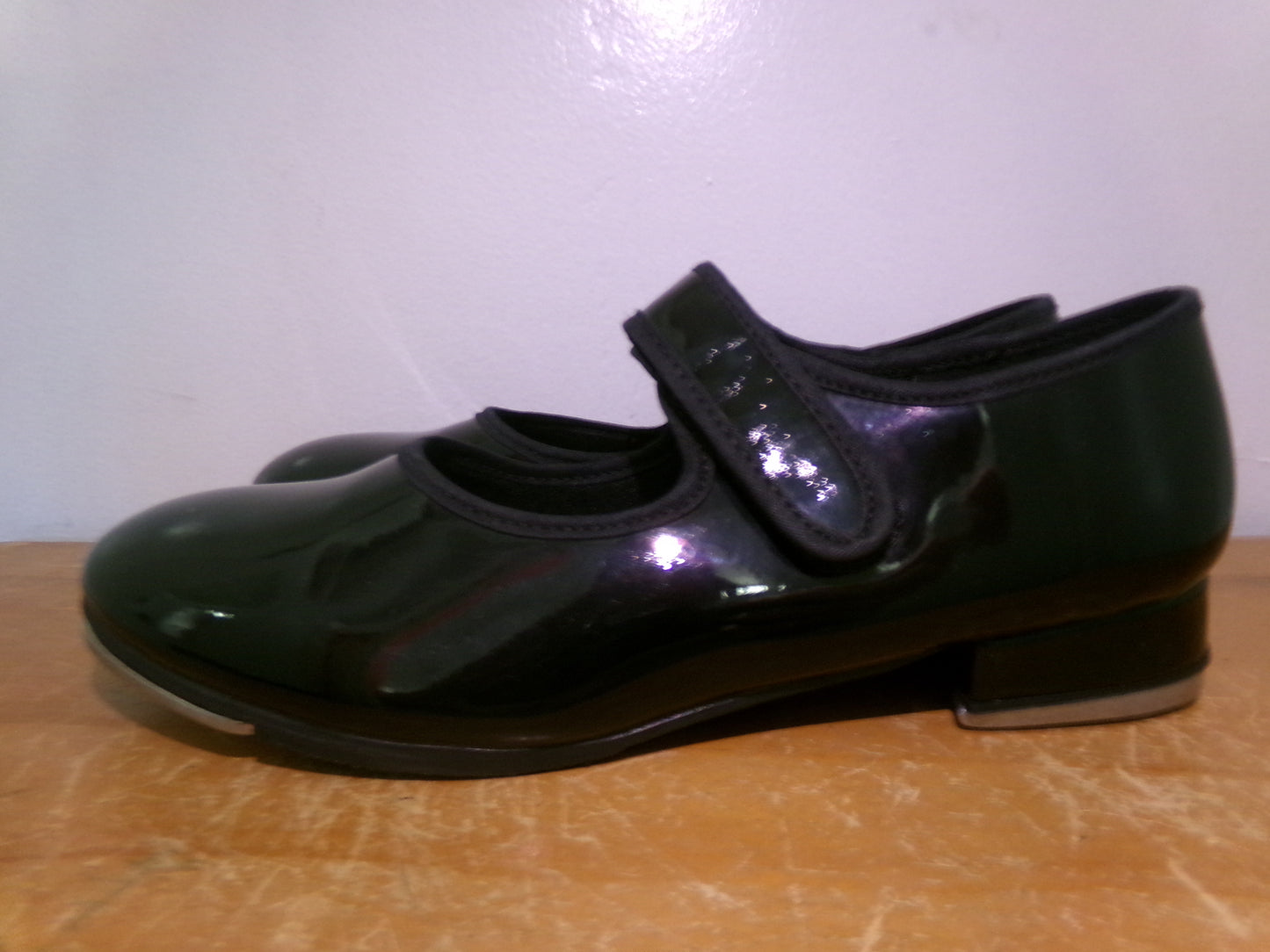 Pre-Owned Tap Shoes Youth 6M Black So Danca Mary Jane Leather Loop Strap